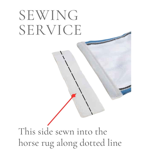 Tail Bag Stitching Service - Velcro Placement on Your Rug