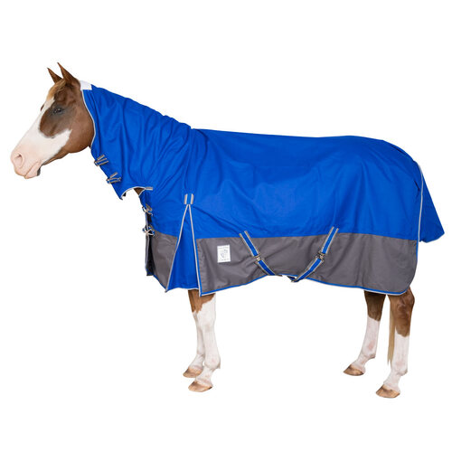 Delzani 'Wyndham' 1200D Rainsheet Waterproof Turnout Neck Combo Horse Rug - Royal Blue